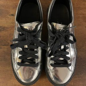 Limited Edition Silver Metallic Puma Sneakers